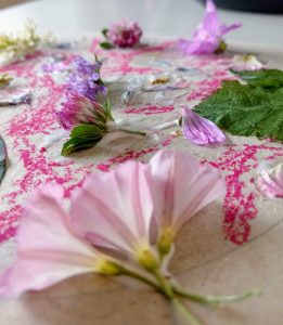 Mandala izrađena od poljskog cvijeća u okviru Nature-Based Art Therapy (NBAT).
